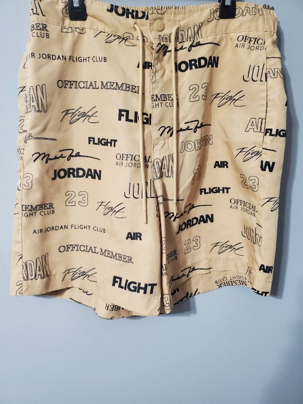 Nike Air Jordan Flight MVP Printed Shorts (Canyon Gold/Sail) Men's Size Small